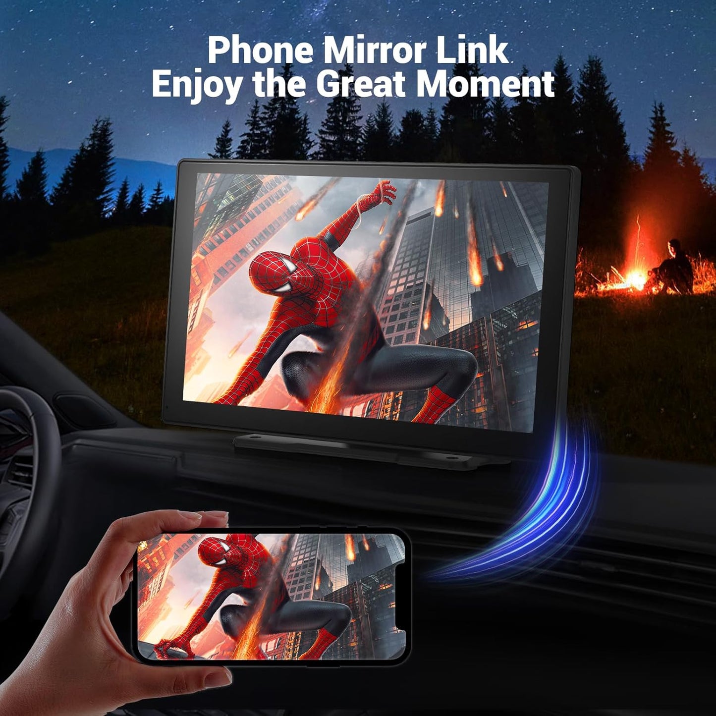 HAUXIY wireless Apple CarPlay & Android Auto screen with 4K dash cam and 1080p backup camera
HAUXIY 4K front dash camera recording with wide-angle view for safer driving
HAUXIY waterproof 1080p backup camera with parking monitor for reversing safely
HAUXIY CarPlay screen with Siri and Google Assistant voice control for hands-free navigation
HAUXIY portable Apple CarPlay and Android Auto screen showing real-time GPS maps
HAUXIY 9-inch touch screen wireless car stereo with Bluetooth, FM radio, and mirror link
