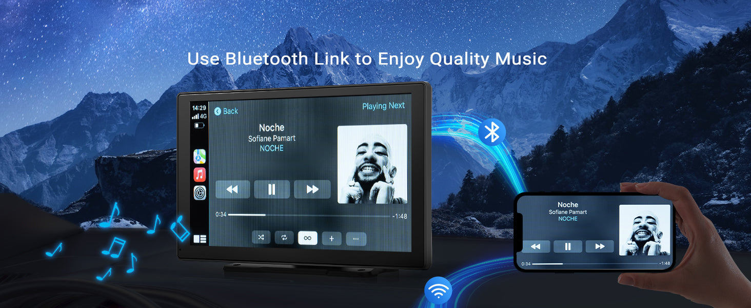 HAUXIY wireless Apple CarPlay & Android Auto screen with 4K dash cam and 1080p backup camera
HAUXIY 4K front dash camera recording with wide-angle view for safer driving
HAUXIY waterproof 1080p backup camera with parking monitor for reversing safely
HAUXIY CarPlay screen with Siri and Google Assistant voice control for hands-free navigation
HAUXIY portable Apple CarPlay and Android Auto screen showing real-time GPS maps
HAUXIY 9-inch touch screen wireless car stereo with Bluetooth, FM radio, and mirror link