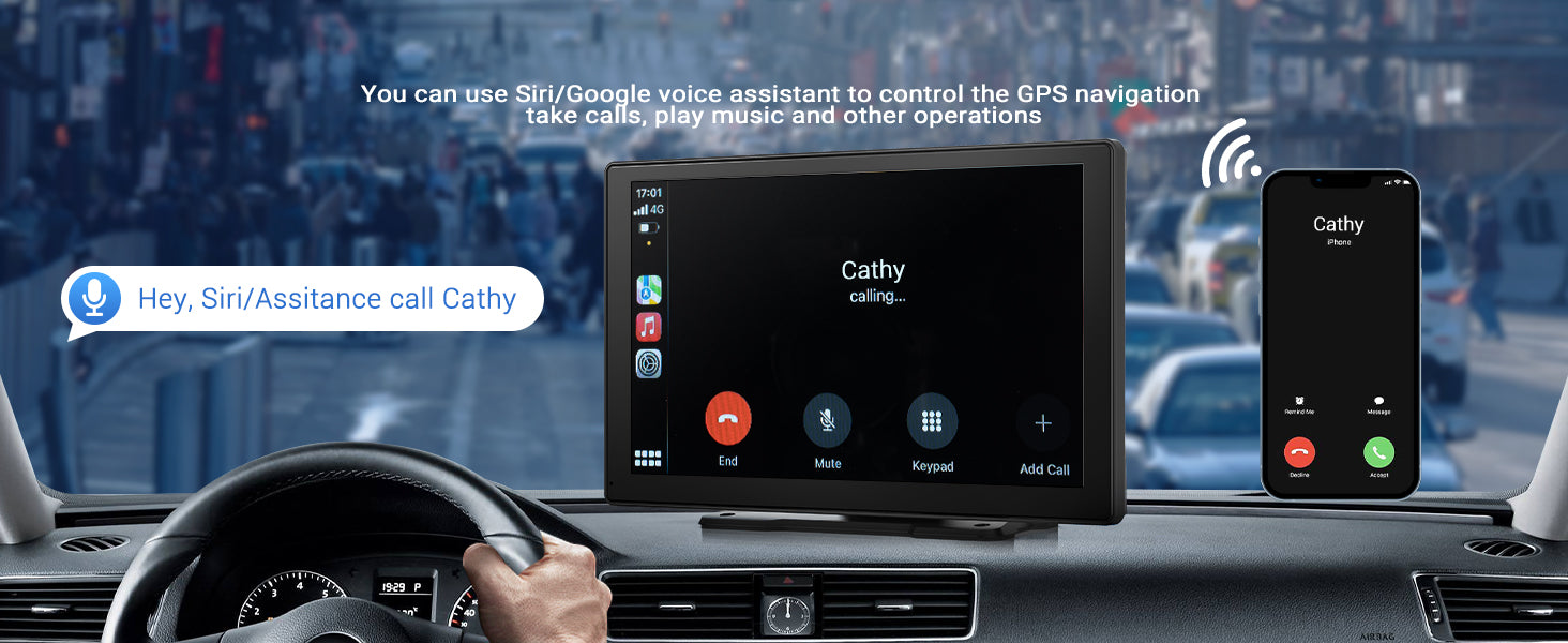 HAUXIY wireless Apple CarPlay & Android Auto screen with 4K dash cam and 1080p backup camera
HAUXIY 4K front dash camera recording with wide-angle view for safer driving
HAUXIY waterproof 1080p backup camera with parking monitor for reversing safely
HAUXIY CarPlay screen with Siri and Google Assistant voice control for hands-free navigation
HAUXIY portable Apple CarPlay and Android Auto screen showing real-time GPS maps
HAUXIY 9-inch touch screen wireless car stereo with Bluetooth, FM radio, and mirror link