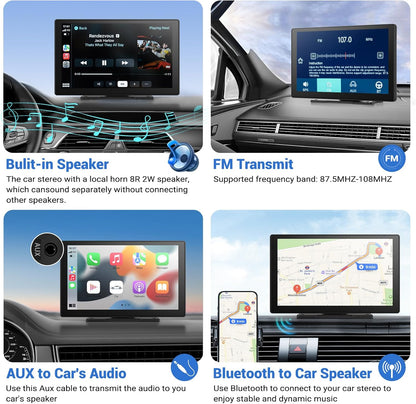 HAUXIY wireless Apple CarPlay & Android Auto screen with 4K dash cam and 1080p backup camera
HAUXIY 4K front dash camera recording with wide-angle view for safer driving
HAUXIY waterproof 1080p backup camera with parking monitor for reversing safely
HAUXIY CarPlay screen with Siri and Google Assistant voice control for hands-free navigation
HAUXIY portable Apple CarPlay and Android Auto screen showing real-time GPS maps
HAUXIY 9-inch touch screen wireless car stereo with Bluetooth, FM radio, and mirror link
